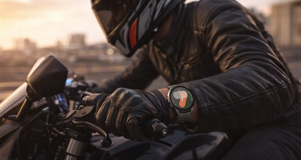 Samsung Galaxy Watch7 cai 56% e vira aliado de GPS e notificações na moto
